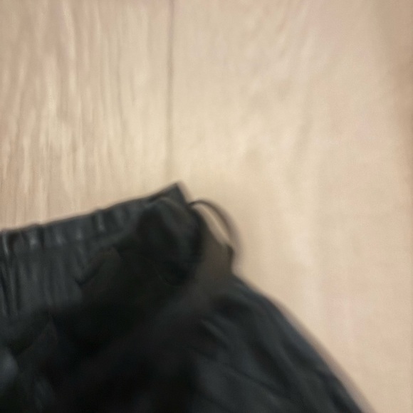 Calvin Klein Black Leather-Style Shorts - Picture 3 of 5